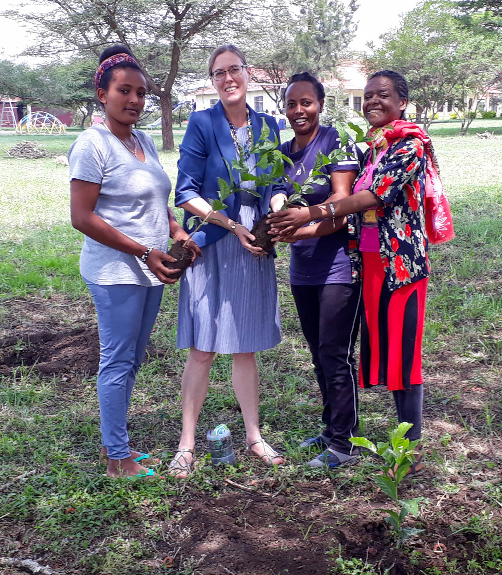 Planting coffee at the Rafiki Village Ethiopia