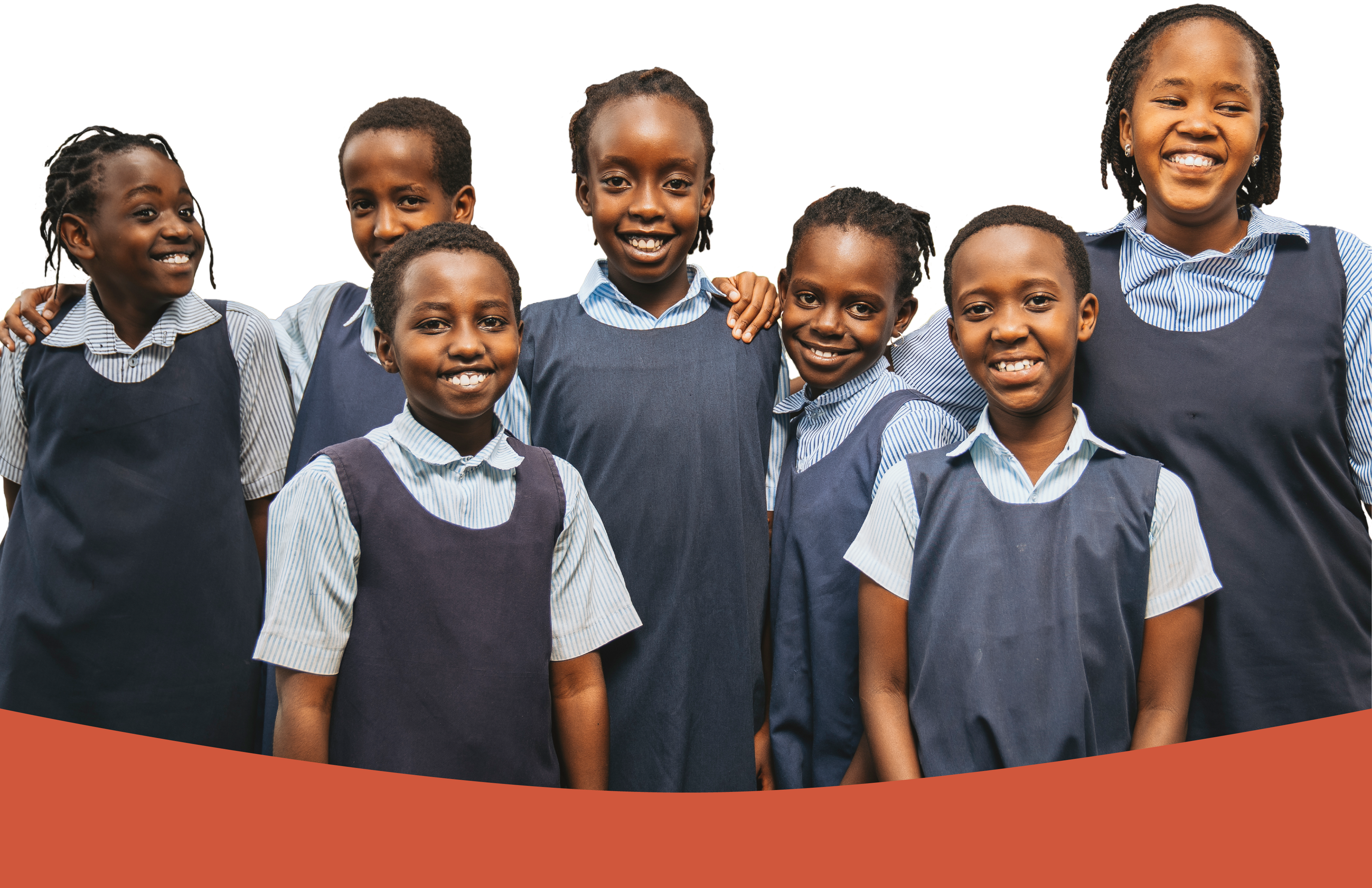 Cutout of a group of children