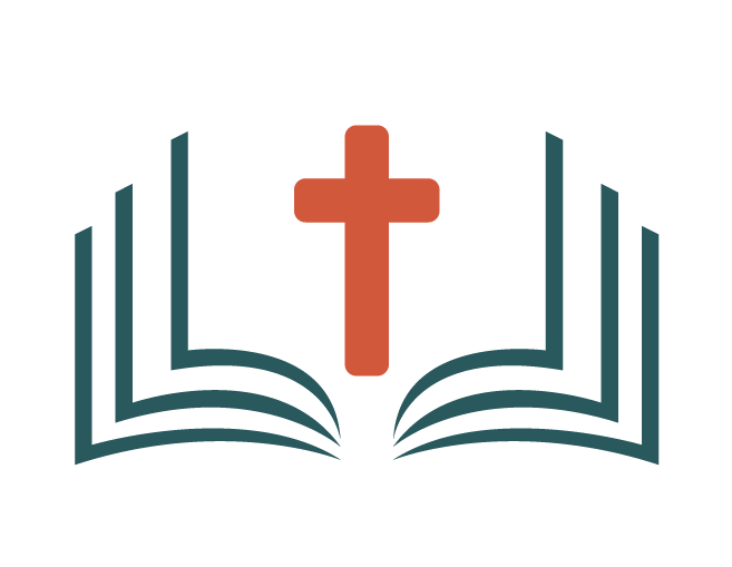 open Bible with a cross between the pages