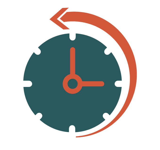 clock turning back icon